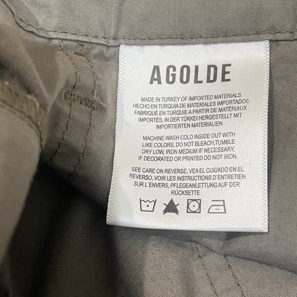 AGOLDE Daria Utility Pant Womens 27 Green Duffle Cargo Cropped Casual - Picture 9 of 12